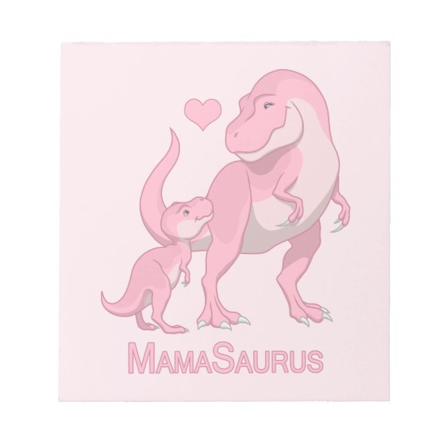 Bloc De Notas Dinosaurios MamaSaurus T-Rex y Baby Girl (Frente)