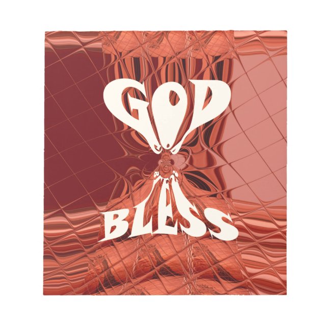 Bloc De Notas Dios Bendiga Impresión de Arte (Frente)