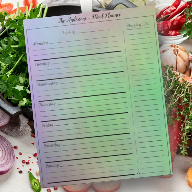 Bloc De Notas Diseñador de comidas de nombre personalizado de mo (Subido por el creador)