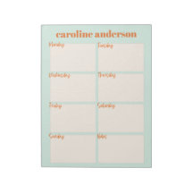 Diseñador semanal personalizado y elegante de Aqua