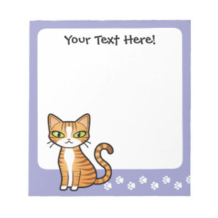 Bloc De Notas Diseñe su propio gato del dibujo animado