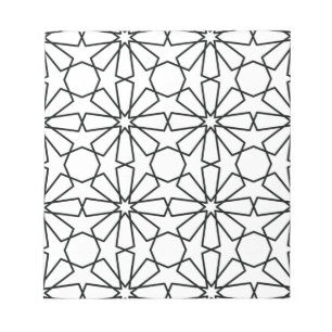Bloc De Notas Diseño árabe de patrón geométrico islámico