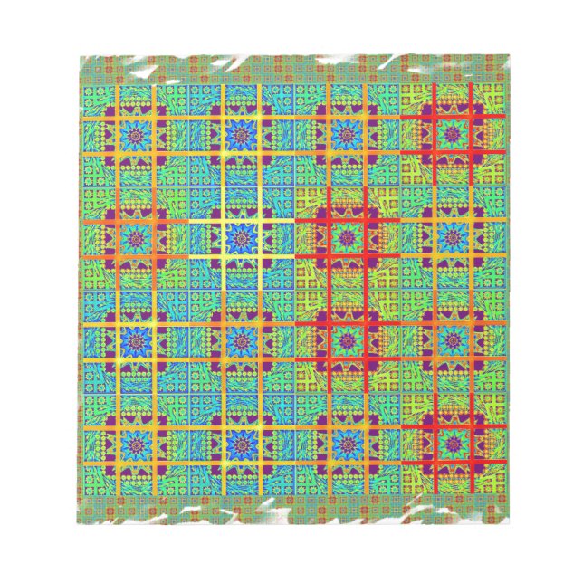 Bloc De Notas Diseño artístico de patrones tribales étnicos suda (Frente)