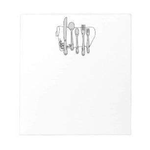 Bloc De Notas Diseño blanco negro de Silverware