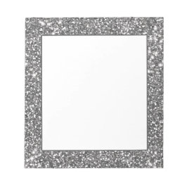 Bloc De Notas Diseño con textura de brillo gris plateado falso