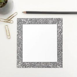Bloc De Notas Diseño con textura de brillo gris plateado falso