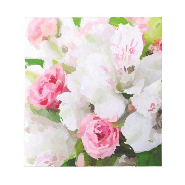 Bloc De Notas Diseño de acuarela floral (Frente)