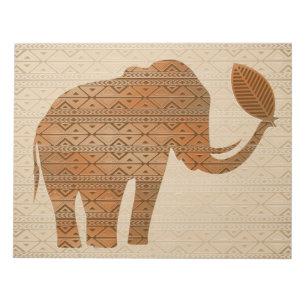 Bloc De Notas Diseño de arte tribal para elefantes