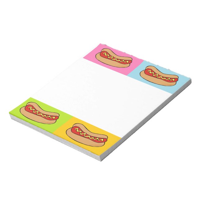 Bloc De Notas diseño de baldosas de perritos calientes (Lado Izquierdo)