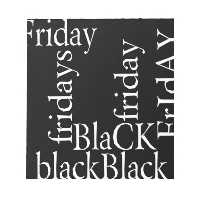 Bloc De Notas Diseño de Black Friday (Frente)