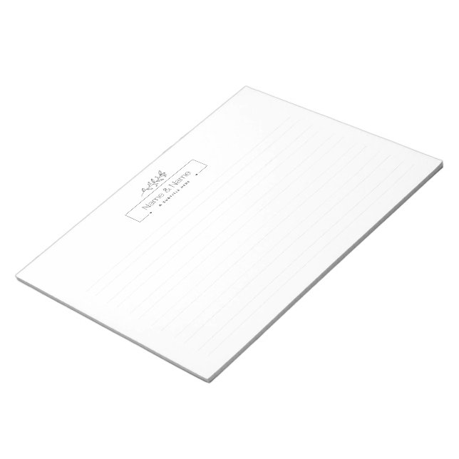 BLOC DE NOTAS DISEÑO DE BODAS NATURAL MÍNIMO ORGÁNICO EDITABLE (Lado Derecho)