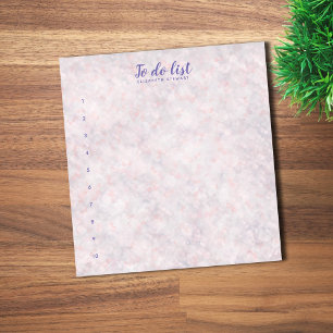 Bloc De Notas Diseño de Bokeh Rosa Lista de Tareas con Letra
