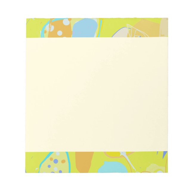 Bloc De Notas Diseño de bordes alegres Notepad (Frente)