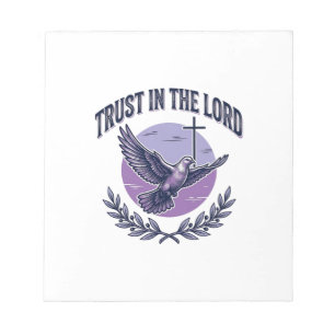 Bloc De Notas Diseño de camiseta cristiana paloma Confía en el S