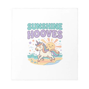 Bloc De Notas Diseño de camiseta gráfica trendy pezuñas unicorni