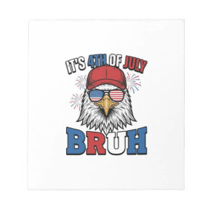 Bloc De Notas Diseño de camiseta patriótica Funny 4th of July Ea