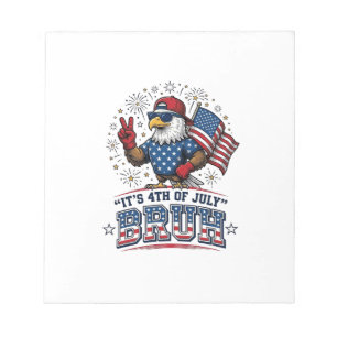 Bloc De Notas Diseño de camiseta patriótica Funny 4th of July Ea