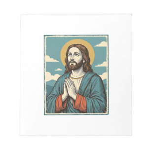 Bloc De Notas Diseño de camiseta religiosa del Salvador orante v