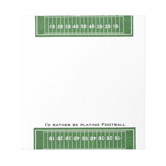Bloc De Notas Diseño de campo de fútbol (Frente)