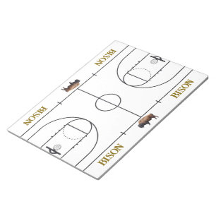 Bloc De Notas Diseño de Cancha de Baloncesto para Entrenadores