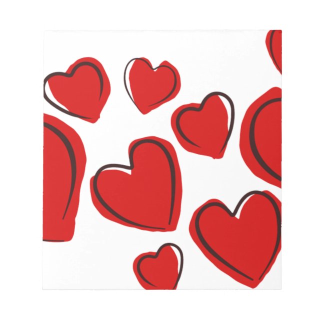 Bloc De Notas Diseño de corazón (Frente)