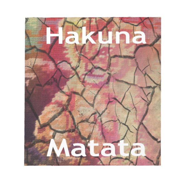 Bloc De Notas Diseño de Cubo de León Hakuna Matata (Frente)