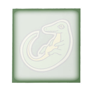 Bloc De Notas Diseño De Dibujo Verde Y Amarillo