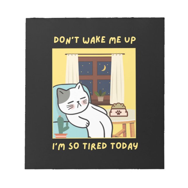 Bloc De Notas diseño de gatos divertidos para los niños - diseño (Frente)