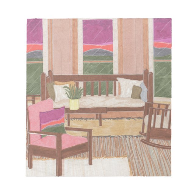 Bloc De Notas Diseño de habitación interior (Frente)