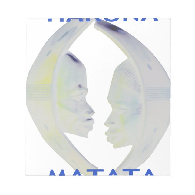 Bloc De Notas Diseño de Hakuna Matata para impresión africana (Frente)