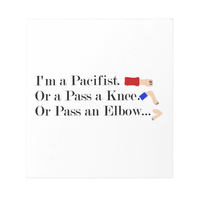 Bloc De Notas Diseño de Humor Pacifista de MMA (Frente)