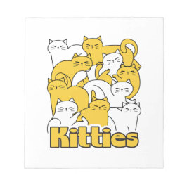 Bloc De Notas Diseño de Kitties Chubby - Arte gato adorable