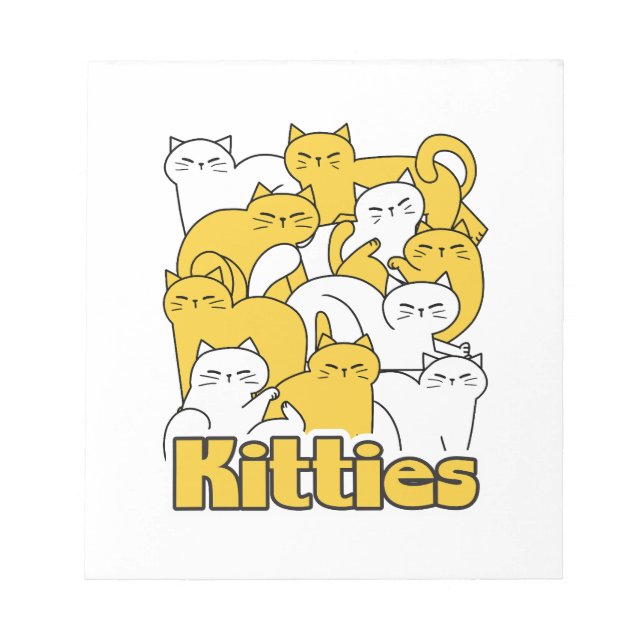 Bloc De Notas Diseño de Kitties Chubby - Arte gato adorable (Frente)