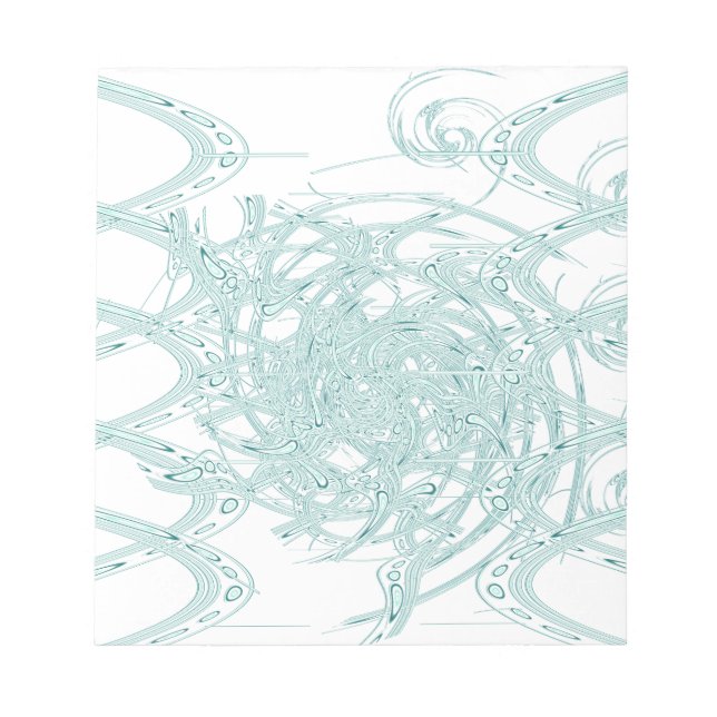 Bloc De Notas Diseño de luz verde en blanco (Frente)