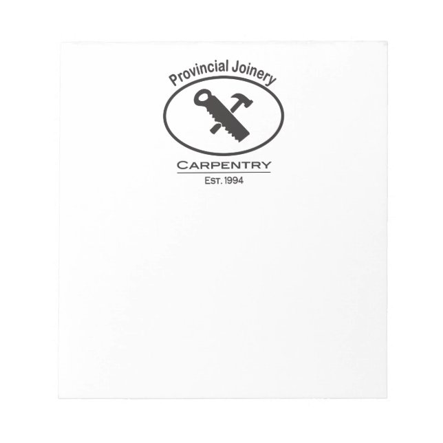 Bloc De Notas Diseño de martillo y sierra (Frente)