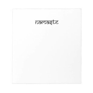 Bloc De Notas Diseño de Namaste al estilo sánscrito