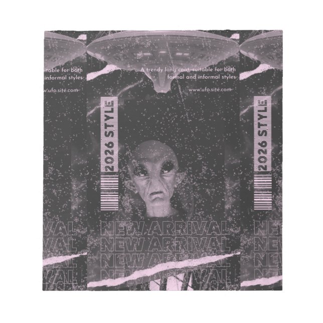 Bloc De Notas Diseño de OVNI (Frente)