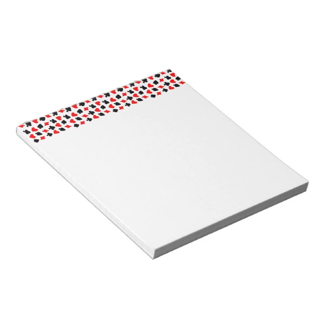 Bloc De Notas Diseño de Palos de Cartas (Lado Derecho)