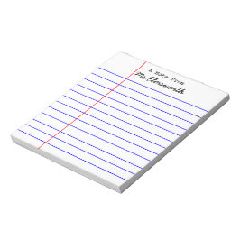 Bloc De Notas Diseño de papel escolar personalizado - regalo de