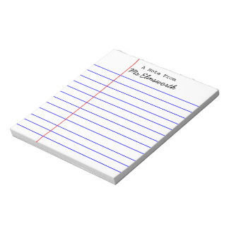 Bloc De Notas Diseño de papel escolar personalizado - regalo de
