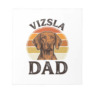 Bloc De Notas Diseño de perro grabado vintage de Vizsla Dad_1