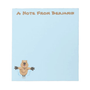 Bloc De Notas Diseño de personalizados de quokka saltando feliz