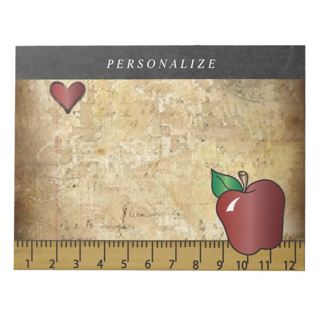 Bloc De Notas Diseño de profesores de época | DIY Textos (Frente)