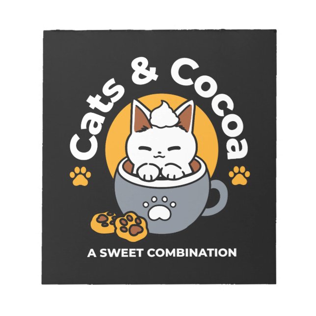 Bloc De Notas Diseño de tazas navideñas con acogedoras galletita (Frente)