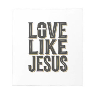 Bloc De Notas Diseño de tipografía cristiana Ama como Jesús_1