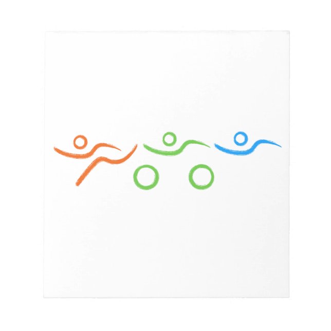 Bloc De Notas Diseño de triatlón fresco y único (Frente)