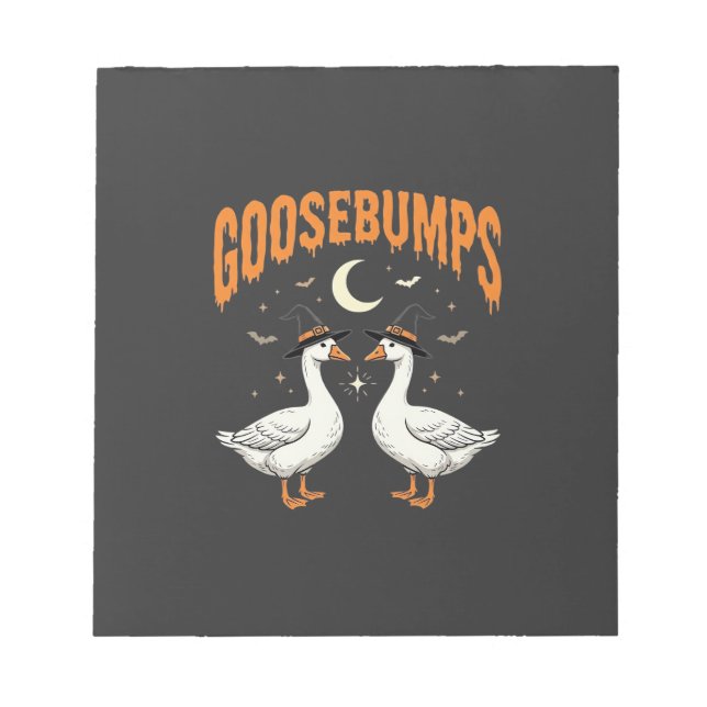 Bloc De Notas Diseño de vector de gansos de bruja de Halloween d (Frente)