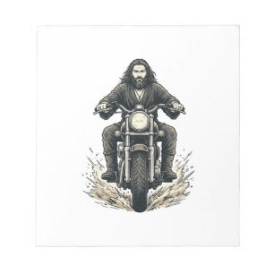 Bloc De Notas Diseño de vector de motorista de motocicleta de gr