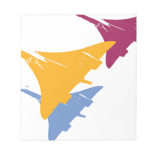 Bloc De Notas Diseño de vuelo de avión retro concorde Jet