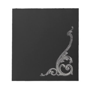 Bloc De Notas Diseño elegante de Swirl Gótico